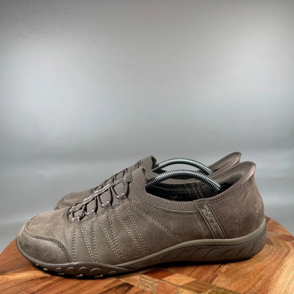 Skechers Hands Free Slip-ins Seager Hiker Topanga Dark Taupe 100615 Womens 8.5